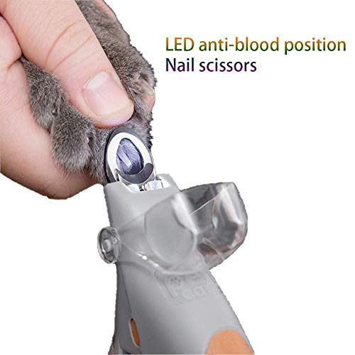qiuqiu Pet Nail Trimmer, Dog Nail Scissors, LED-Leuchten Anti-Blood Manicure Supplies, Cat und Dog Nail Scissors Pet Claw Scissors von qiuqiu