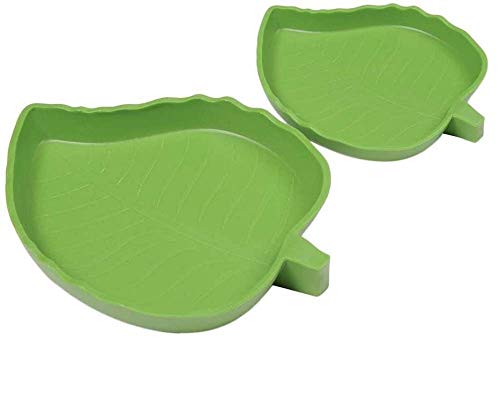 qiuqiu Schüssel Wasserschale Für Turtle Reptile Leaf Shape Geschenk Für Kleintier von qiuqiu