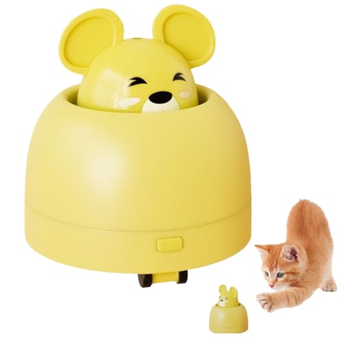 qixeuoa Automatisches Katzenspielzeug, Mäuse Spielzeug Mit Akku Für Katzen Beschäftigung, Leise Haustieraktivität für Jagdsimulation gegen Langeweile mit Bewegungsspiel und interaktivem Spielzeit qixeuoa Automatisches Katzenspielzeug, Mäuse Spielzeug Mit Akku Für Katzen Beschäftigung, Leise Haustieraktivität für Jagdsimulation gegen Langeweile mit Bewegungsspiel und interaktivem Spielzeit von qixeuoa