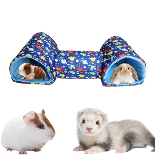 qixeuoa Hamster Versteck Haus,Waschbarer Tunnel Für Kleintiere Als Zubehör - rutschfeste Und Maschinenwaschbare Käfig Zubehör Für Kleintiere Chinchillas Kaninchen Frettchen von qixeuoa