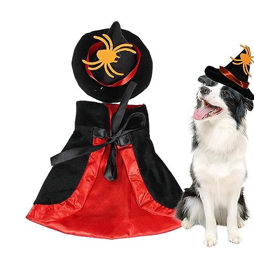 Halloween Kostüme für Katzen - Cosplay Halloween Katze Hund Hexe Umhang Kostüme | Halloween Katze Dress Up Umhang mit elastischem und wiederverwendbarem Stoff für Karneval und tägliche von qiyifang