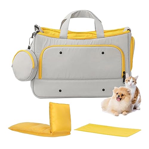Transporttasche für Haustiere, atmungsaktiv und mit großem Fassungsvermögen, für kleine, mittelgroße und große Katzen und Welpen Qiyifang von qiyifang