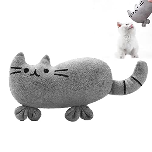 qiyifang Cat Kicker Toy Large | Cat Chew Toy for Cat Shape - Toys for Indoor Cats Interactive, Kitten Dental Health Plush Chew Toys von qiyifang