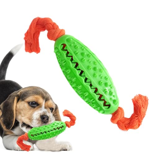qiyifang Dog Chew Toys, Puppy Chewing Toy, Pet Interactive Chewing Toy Double-Sided Sawtooth Dog Toy for Healthy Teeth Food Dispenser Toy with Knotted von qiyifang