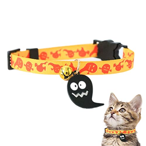 qiyifang Halloween Hundehalsband | Halloween Thema Kostüme Katzen Hunde Halsbänder mit Glocken | Halloween Hund Katze Halsband Cosplay Party Supplies von qiyifang