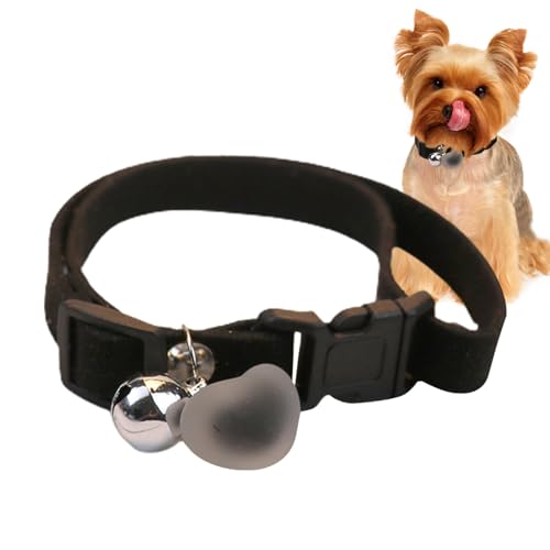 qiyifang Hundehalsbänder für Hunde, klingende Glocke, kleines Haustierhalsband mit Plüsch-Herzanhänger, verstellbares Katzenhalsband, Hundezubehör für Welpen, Kätzchen, Hunde von qiyifang