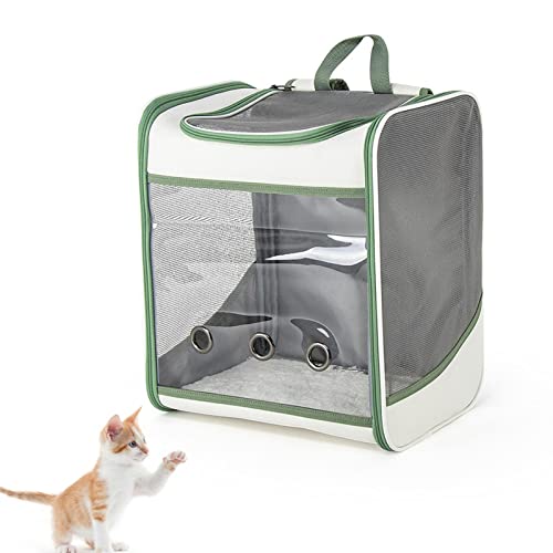 qiyifang Hunderucksack | Tragbarer Haustier-Reise-Tragetasche – belüfteter transparenter Rucksack für Reisen, Wandern und Outdoor von qiyifang