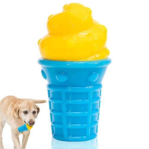 qiyifang Hundezahnspielzeug – langlebiges Welpenspielzeug zum Zahnen – kühlendes Kauspielzeug für kleine, mittelgroße und große Hunde, Donut/Sahnekegel/Eiscreme/Eisschnuller von qiyifang