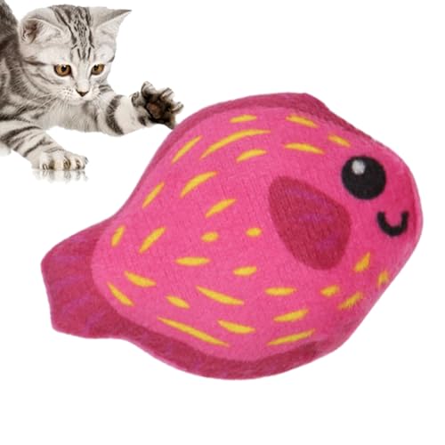 qiyifang Katzenspielzeug mit Katzenminze, interaktives Spielzeug für tropische Fische, kreativ, weich, bezaubernd, reißfest, bissfest, weiches Plüsch-Katzenspielzeug für Haustiere, von qiyifang
