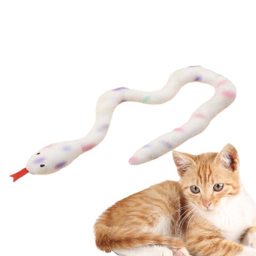 qiyifang Plüsch-Katzenspielzeug in Schlangenform, Katzenspielzeug, Katzenzubehör, fördert Kätzchenübung, reduziert Langeweile von qiyifang