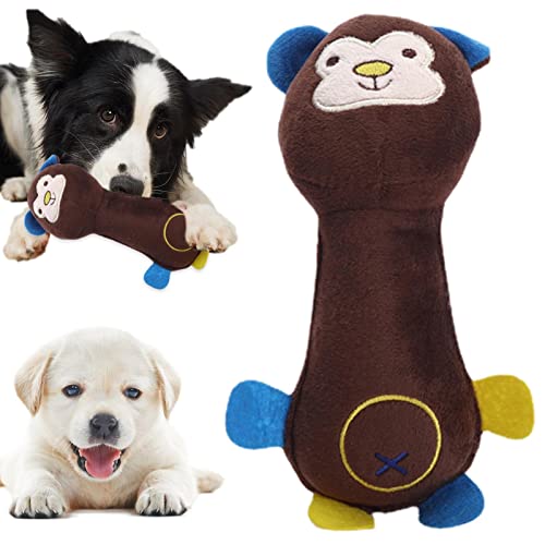 qiyifang Quietschspielzeug für Hunde, Plüschtier, weiches interaktives Stofftier, Plüsch-Spielzeug für Welpen, kleine und mittelgroße Hunde von qiyifang
