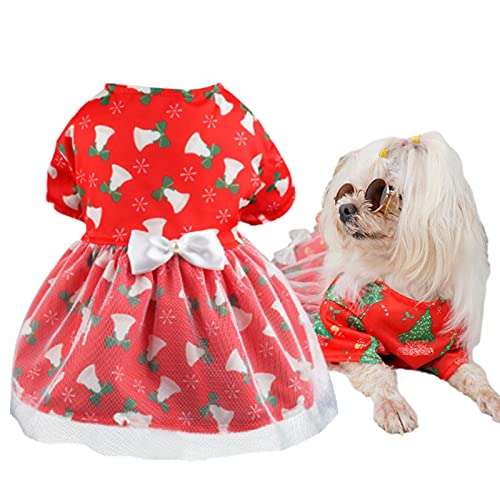 qiyifang Weihnachtskleid für Hunde | Hunde-Halloween-Kleid | Rollkragen Hunde Pullover Strick mit Leinenloch Herbst Winter Warm Hundepullover niedlich von qiyifang
