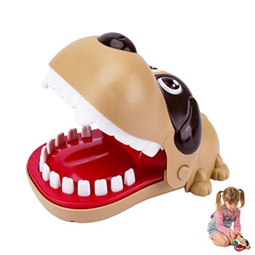 qiyifang Zahnspielzeug-Spiel für Kinder – niedliches Hundespielzeug für Kinder, Zahnarzt-Spiele, Fingerbeißspiele, Spielzeug und Erwachsene, glatte Hundeform, lustiges Beiß-Fingerspielzeug, von qiyifang