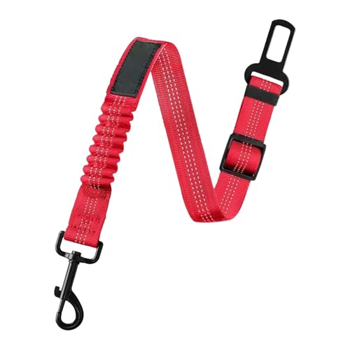 qofezuey Hunde-Sicherheitsgurt, verstellbare Länge, Geschirr für Auto, Reisen, Nylon, Haustier mit reflektierendem Streifen, Fahrzeug Rot qofezuey Hunde-Sicherheitsgurt, verstellbare Länge, Geschirr für Auto, Reisen, Nylon, Haustier mit reflektierendem Streifen, Fahrzeug Rot von qofezuey