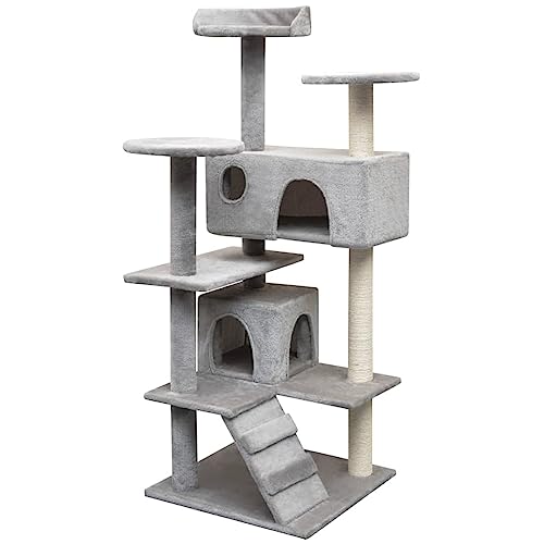 qohoio Katzen-Kratzbaum Sisal 125 cm Katzenkratzbaum Cat Tree Katzen Kratzbaum Katzen ZubehöR Indoor Grau qohoio Katzen-Kratzbaum Sisal 125 cm Katzenkratzbaum Cat Tree Katzen Kratzbaum Katzen ZubehöR Indoor Grau von qohoio