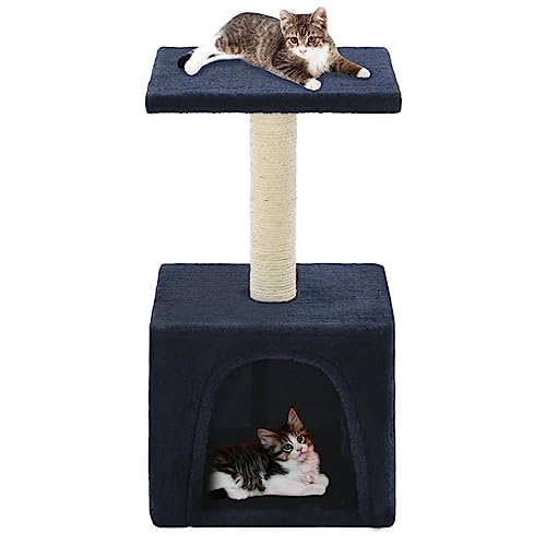 qohoio Katzen-Kratzbaum Sisal 55 cm Katzenkratzbaum Cat Tree Katzen Kratzbaum Katzen ZubehöR Indoor Dunkelblau qohoio Katzen-Kratzbaum Sisal 55 cm Katzenkratzbaum Cat Tree Katzen Kratzbaum Katzen ZubehöR Indoor Dunkelblau von qohoio