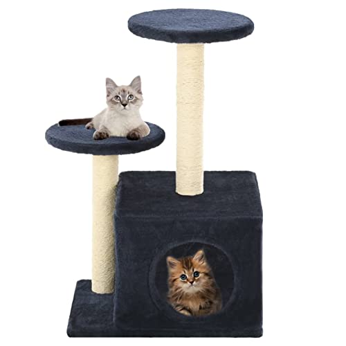 qohoio Katzen-Kratzbaum Sisal 60 cm Katzenkratzbaum Cat Tree Katzen Kratzbaum Katzen ZubehöR Indoor Dunkelblau qohoio Katzen-Kratzbaum Sisal 60 cm Katzenkratzbaum Cat Tree Katzen Kratzbaum Katzen ZubehöR Indoor Dunkelblau von qohoio