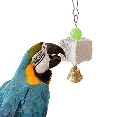 quanjucheer Papageienzahn-Schleifstein, zum Aufhängen von Vögeln, Käfigglocke von quanjucheer