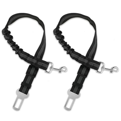 2er Pack Anschnallgurt Hund Auto, Verstellbarer Sicherheitsgurt für 47 bis 70 cm mit drehbarem Clip und reflektierenden Streifen für Autos, Gürtel 2er Pack Anschnallgurt Hund Auto, Verstellbarer Sicherheitsgurt für 47 bis 70 cm mit drehbarem Clip und reflektierenden Streifen für Autos, Gürtel von quyueug