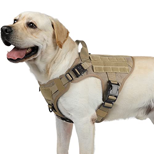 rabbitgoo No Pull Hundegeschirr Mittlere Grosse Hunde, Taktische Brustgeschirr mit MOLLE Griff Metallschnallen, Atmungsaktiv Militär Sicherheitsgeschirr, Verstellbares Gepolstert Hundeweste, M Braun rabbitgoo No Pull Hundegeschirr Mittlere Grosse Hunde, Taktische Brustgeschirr mit MOLLE Griff Metallschnallen, Atmungsaktiv Militär Sicherheitsgeschirr, Verstellbares Gepolstert Hundeweste, M Braun von rabbitgoo