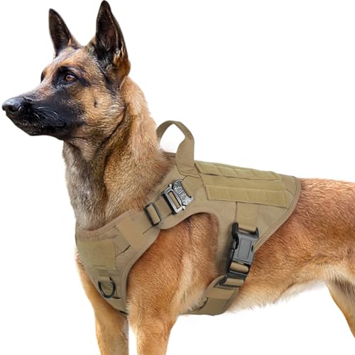 rabbitgoo No Pull Hundegeschirr Mittlere Grosse Hunde, Taktische Brustgeschirr mit MOLLE Griff Metallschnallen, Atmungsaktiv Militär Sicherheitsgeschirr, Verstellbares Gepolstert Hundeweste, L Braun rabbitgoo No Pull Hundegeschirr Mittlere Grosse Hunde, Taktische Brustgeschirr mit MOLLE Griff Metallschnallen, Atmungsaktiv Militär Sicherheitsgeschirr, Verstellbares Gepolstert Hundeweste, L Braun von rabbitgoo