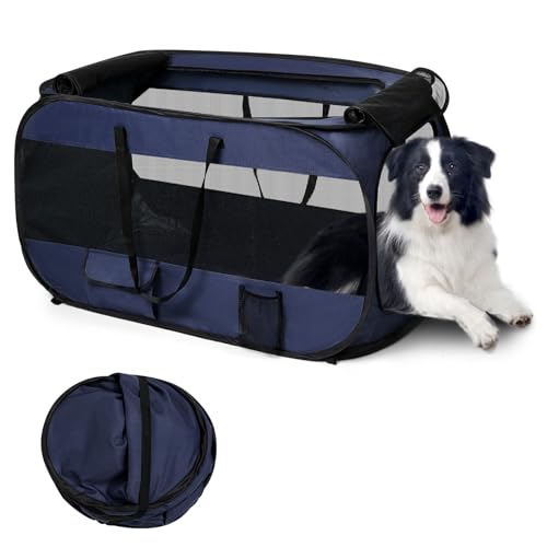 Realife Hundegehege für Zuhause, Outdoor, tragbar, zusammenklappbar, fixierbar, Pop-Up-Reisezelt, 96,5 cm L x 57,1 cm B x 14 cm H, Violett Realife Hundegehege für Zuhause, Outdoor, tragbar, zusammenklappbar, fixierbar, Pop-Up-Reisezelt, 96,5 cm L x 57,1 cm B x 14 cm H, Violett von realife