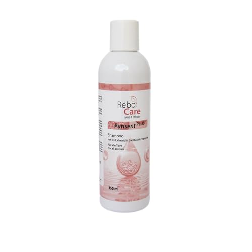 Purisent Plus Chlorhexidin Shampoo 250 ml für Hunde & Katzen: Sanfte Reinigung bei Hautproblemen, Mit Chlorhexidin gegen Keime & Malassezien, Ohne Duftstoffe, Für empfindliche Haut Purisent Plus Chlorhexidin Shampoo 250 ml für Hunde & Katzen: Sanfte Reinigung bei Hautproblemen, Mit Chlorhexidin gegen Keime & Malassezien, Ohne Duftstoffe, Für empfindliche Haut von reboVet