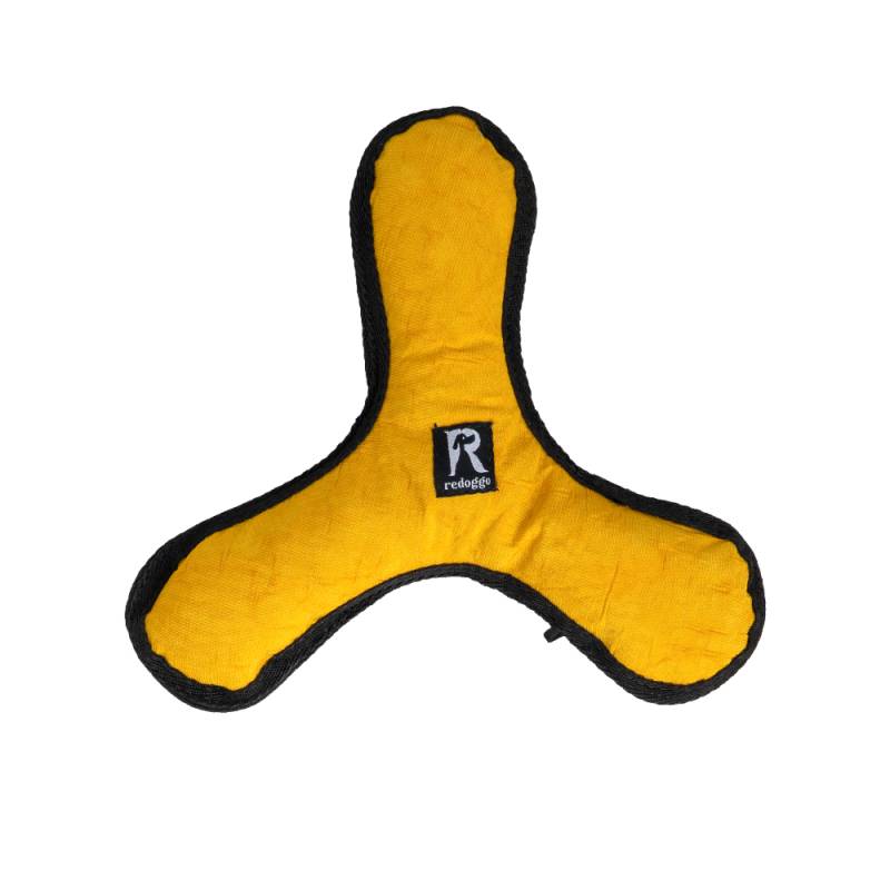 Redoggo Hundespielzeug Bumerang schwarz-gelb, Höhe: ca. 3 cm, Durchmesser: ca. 24 cm Redoggo Hundespielzeug Bumerang schwarz-gelb, Höhe: ca. 3 cm, Durchmesser: ca. 24 cm von Redoggo