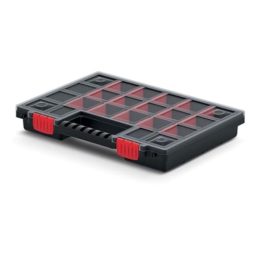 rg-vertrieb Sortimentskasten Werkzeugkiste Organizer Sortierbox NORS Kleinteilemagazin Sortierkasten Werkzeugbox (344 x 249 x 50 mm) von rg-vertrieb