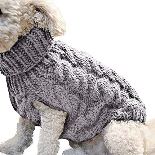 riou Chihuahua Kleidung Pullover Winter Warm Strickwolle Hundepullover Hundepulli Wollpulli für kleine, mittel und große Hunde von riou