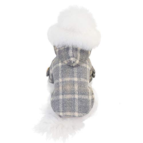 riou Wintermantel für Klein Hunde Kariert Hundehemd Winter Warm Hundemantel Hundekleidung von riou