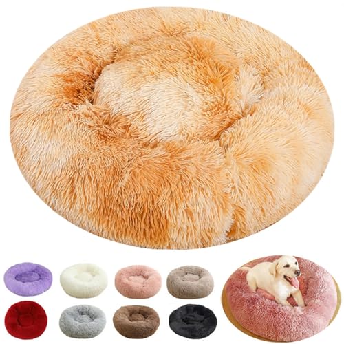 Hundebett Mittelgroße Hunde, Hundekissen Hundekörbchen Donut Multi Farbe und Größen Hundebetten Waschbar Weich Katzenbett Katzenkissen Flauschig Schlafplätze Möbel für Hunde und Katzen (Gelb B, 70cm) Hundebett Mittelgroße Hunde, Hundekissen Hundekörbchen Donut Multi Farbe und Größen Hundebetten Waschbar Weich Katzenbett Katzenkissen Flauschig Schlafplätze Möbel für Hunde und Katzen (Gelb B, 70cm) von rngcpto