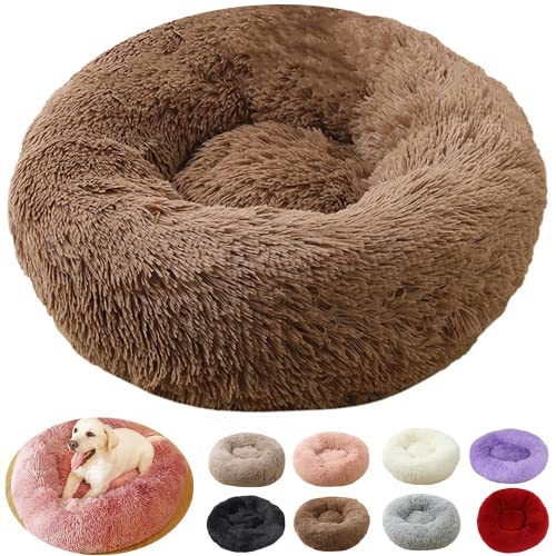 Hundebett XXL Hundekissen XXL Hundebett Große Größe XXL Hundebett Puppy Love Anti-Stress Hundebett Orthopädisch Mittel (80 cm, Kaffee) von rngcpto