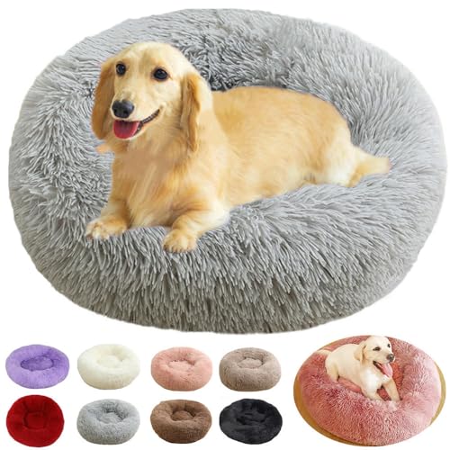 rngcpto Hundebett Hundekissen Mittelgroße Hunde, Hundesofa Katzenbett Donut Flauschiges Weich, rutschfeste Unterseite Hundebetten Hundebett Rund Schlafplätze Möbel für Hunde (Hellgrau, 80cm) rngcpto Hundebett Hundekissen Mittelgroße Hunde, Hundesofa Katzenbett Donut Flauschiges Weich, rutschfeste Unterseite Hundebetten Hundebett Rund Schlafplätze Möbel für Hunde (Hellgrau, 80cm) von rngcpto