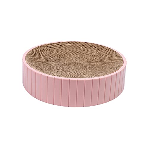 rockible Cats Scratcher Bowl Praktisches, Rutschfestes Kratzbrett Aus Pappe für Kätzchen, ROSA von rockible