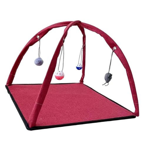 rockible Faltbares Katzenhaus-Zelt, Haustier-Spielbett, Spielmatte, Haustiermatte für kleine Hunde im Innenbereich, Rot rockible Faltbares Katzenhaus-Zelt, Haustier-Spielbett, Spielmatte, Haustiermatte für kleine Hunde im Innenbereich, Rot von rockible