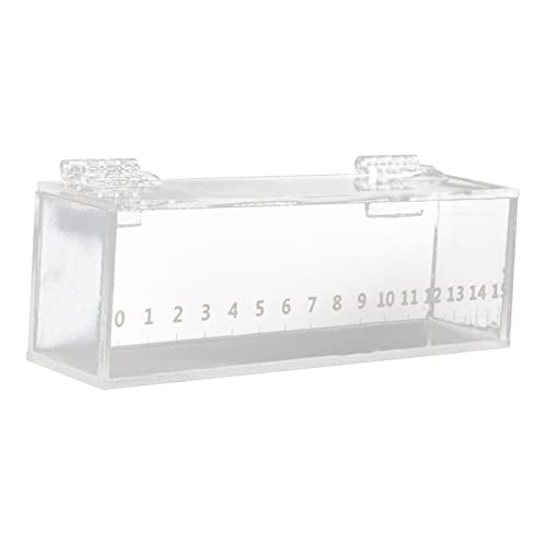 rockible Fisch-Betrachtungsbox, Angelfoto-Tank, Acryl, für draußen und drinnen, mit Deckel, kleines Angelzubehör, Fischzuchtbox, Brutkästen mit Skala von rockible