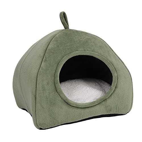 rockible Gemütliches Katzenhaus, weiches Bett, Flauschiges Kissen, für kleine Haustiere im Winter, Grün und M rockible Gemütliches Katzenhaus, weiches Bett, Flauschiges Kissen, für kleine Haustiere im Winter, Grün und M von rockible