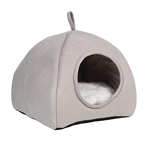 rockible Gemütliches Katzenhaus, weiches Bett, Flauschiges Kissen, für kleine Haustiere im Winter, M Grau rockible Gemütliches Katzenhaus, weiches Bett, Flauschiges Kissen, für kleine Haustiere im Winter, M Grau von rockible