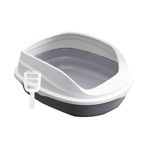 rockible Halbgeschlossene Katzentoilette, Töpfchen, Toilette, Katzentoilette, Bettpfanne für kleine Hunde, für Kätzchen, Grau 38cm rockible Halbgeschlossene Katzentoilette, Töpfchen, Toilette, Katzentoilette, Bettpfanne für kleine Hunde, für Kätzchen, Grau 38cm von rockible