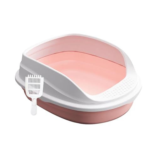 rockible Halbgeschlossene Katzentoilette, Töpfchen, Toilette, Katzentoilette, Bettpfanne für kleine Hunde, für Kätzchen, Rosa 38cm rockible Halbgeschlossene Katzentoilette, Töpfchen, Toilette, Katzentoilette, Bettpfanne für kleine Hunde, für Kätzchen, Rosa 38cm von rockible