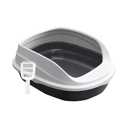 rockible Halbgeschlossene Katzentoilette, Töpfchen, Toilette, Katzentoilette, Bettpfanne für kleine Hunde, für Kätzchen, Schwarz 45cm rockible Halbgeschlossene Katzentoilette, Töpfchen, Toilette, Katzentoilette, Bettpfanne für kleine Hunde, für Kätzchen, Schwarz 45cm von rockible