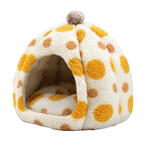 rockible Halbgeschlossenes Katzenbett, Höhle, Hundebettnest, weich mit waschbarem Kissen und Rutschfester Unterseite, Haustierbett für Katzen und kleine Hunde, gelb M rockible Halbgeschlossenes Katzenbett, Höhle, Hundebettnest, weich mit waschbarem Kissen und Rutschfester Unterseite, Haustierbett für Katzen und kleine Hunde, gelb M von rockible