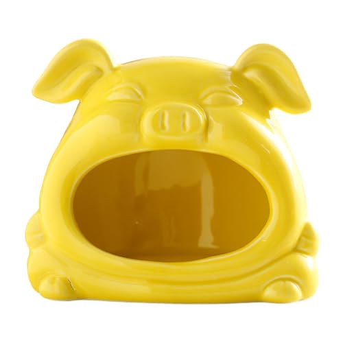 rockible Hamsterversteck, Kleintierversteck, Cartoon-Hamster-Lebensraum, Cooles Nest für Hamster, Rennmäuse, Lemminge, Mäuse, Gelb rockible Hamsterversteck, Kleintierversteck, Cartoon-Hamster-Lebensraum, Cooles Nest für Hamster, Rennmäuse, Lemminge, Mäuse, Gelb von rockible