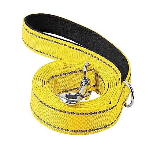rockible Hochwertige Hundeleine aus reflektierendem Material, 1,8 m lang, für große und kleine Hunde, GELB rockible Hochwertige Hundeleine aus reflektierendem Material, 1,8 m lang, für große und kleine Hunde, GELB von rockible