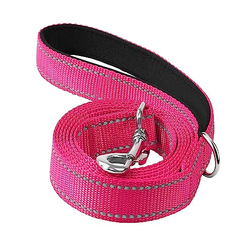 rockible Hochwertige Hundeleine aus reflektierendem Material, 1,8 m lang, für große und kleine Hunde, rosarot rockible Hochwertige Hundeleine aus reflektierendem Material, 1,8 m lang, für große und kleine Hunde, rosarot von rockible