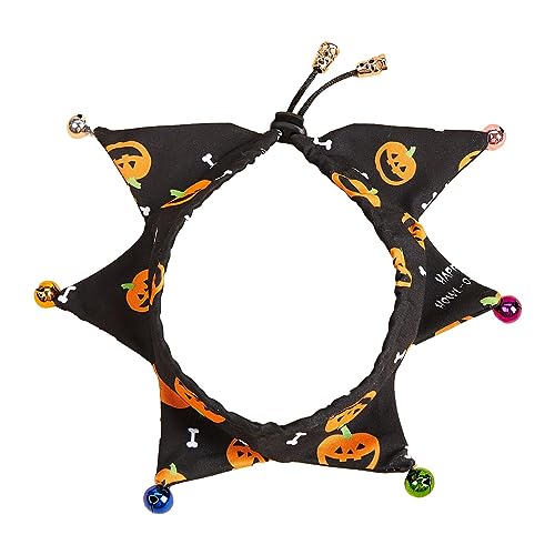 rockible Hundehalstuch, Halloween-Katzen-Halsband, dekorativ, leicht, Cartoon-Welpen-Halsband, Hundeschal für kleine, mittelgroße und große weibliche und, Schwarz von rockible