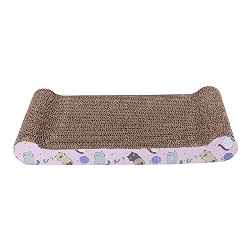 rockible Katzen-Kratzer Box, umkehrbar, Kratzunterlage für Katzen, Schlafspielzeug, Knochen 44x20,5x5,5cm von rockible