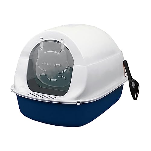 rockible Katzenklo mit Schutzhaube, geräumiges Katzenklo für den Innenbereich, einfach zu reinigen, Blau rockible Katzenklo mit Schutzhaube, geräumiges Katzenklo für den Innenbereich, einfach zu reinigen, Blau von rockible