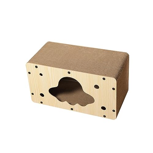 rockible Katzenkratzbox Lounge Kratzbrett Katzenspielzeug Wellmöbelschutz, UFO 55x30x28cm von rockible